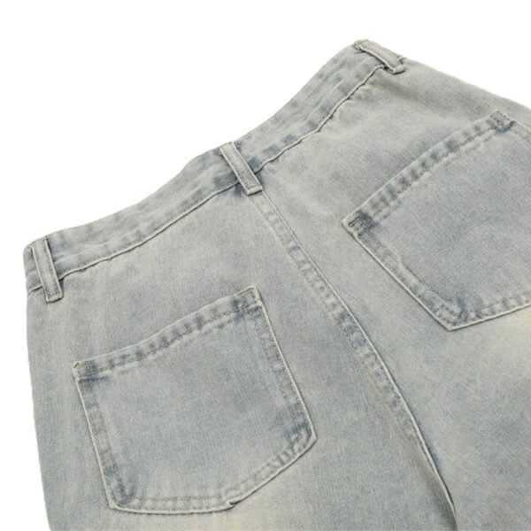 Custom Vintage Wash Patch Pocket Denim Shorts - Style 5BEED9 - product detail view 6 Custom Vintage Wash Patch Pocket Denim Shorts - Style 5BEED9 - product detail view 6