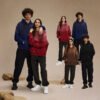 Models wearing custom terry cloth vintage wash distressed pullover hoodies and sweatpants.