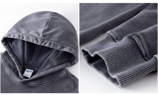Custom Vintage-Wash French Terry Pullover Hoodie | - Style 33A0C9 - product detail view 9 Custom Vintage-Wash French Terry Pullover Hoodie | - Style 33A0C9 - product detail view 9