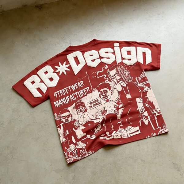 Custom Oversized Vintage-Wash Graphic Crewneck T-Shirt - Style 541693 - product detail view 7