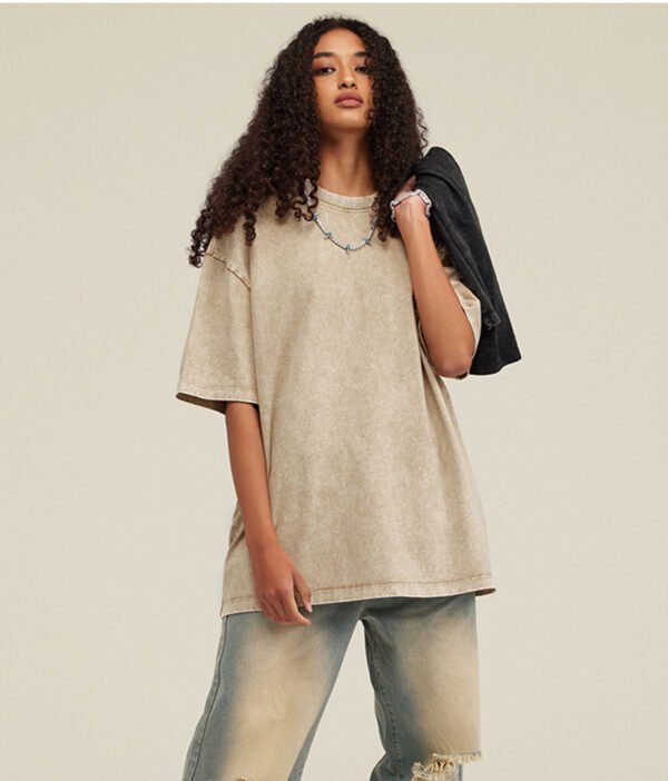 Custom Vintage-Wash Oversized Heavyweight T-Shirt S1721 - Style A80EF4 - product detail view 19