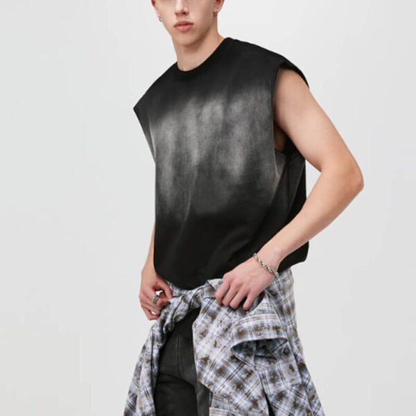 Custom Vintage Wash Oversized Sleeveless Tank Top - Style 2BD61C - product detail view 10