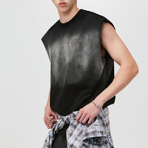 Custom Vintage Wash Oversized Sleeveless Tank Top - Style 2BD61C - product detail view 11