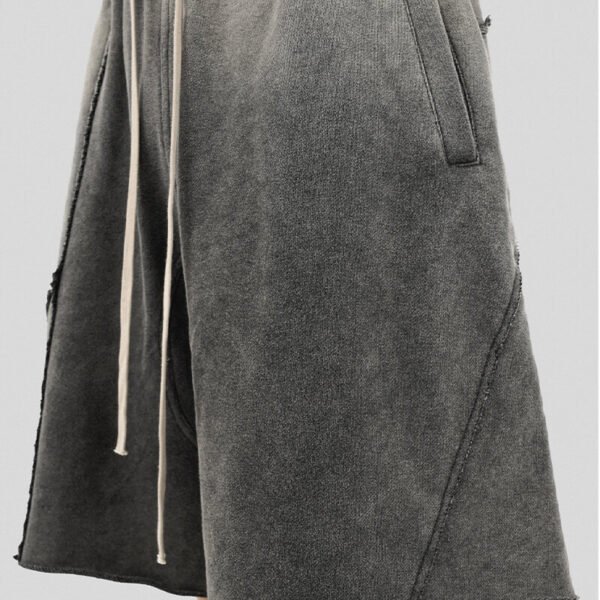 Custom Vintage-Wash Panel Streetwear Shorts - Style 415F93 Custom Vintage-Wash Panel Streetwear Shorts - Style 415F93