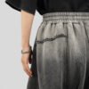 Custom Vintage-Wash Panel Streetwear Shorts - Style 415F93 - product detail view 2 Custom Vintage-Wash Panel Streetwear Shorts - Style 415F93 - product detail view 2