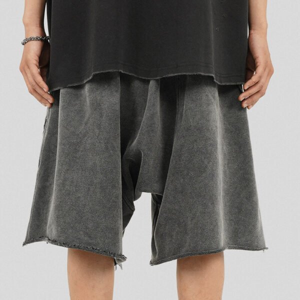 Custom Vintage-Wash Panel Streetwear Shorts - Style 415F93 - product detail view 10 Custom Vintage-Wash Panel Streetwear Shorts - Style 415F93 - product detail view 10