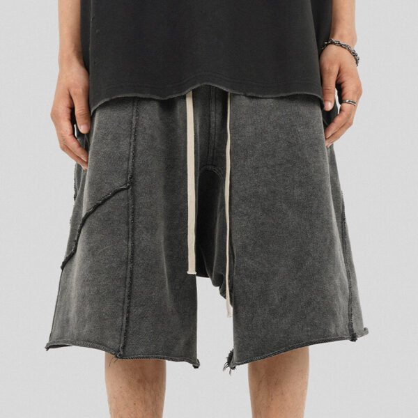 Custom Vintage-Wash Panel Streetwear Shorts - Style 415F93 - product detail view 13 Custom Vintage-Wash Panel Streetwear Shorts - Style 415F93 - product detail view 13