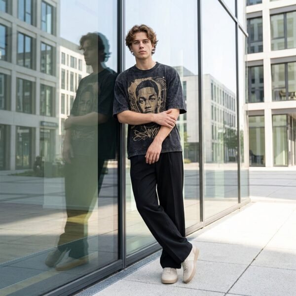 Custom Vintage Washed Graphic Cotton T-Shirt - Style 3742BC - product detail view 2 Custom Vintage Washed Graphic Cotton T-Shirt - Style 3742BC - product detail view 2