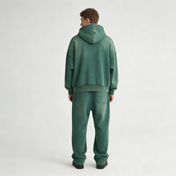 Custom Vintage-Washed Pullover Hoodie and Jogger Set - Style 7CA89D - product detail view 3