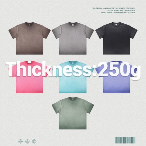 Custom 250 GSM Vintage Washed Oversized T-Shirt - Style 36E733 - product detail view 3