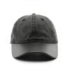 Custom Vintage Washed Street Baseball Cap - Style EF8CFF Dark grey vintage washed baseball cap with a curved brim.