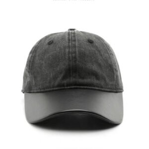 Dark grey vintage washed baseball cap with a curved brim.