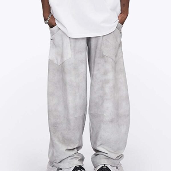 Custom Vintage Washed Wide-Leg Casual Pants - Style 29F027 - product detail view 3 Custom Vintage Washed Wide-Leg Casual Pants - Style 29F027 - product detail view 3