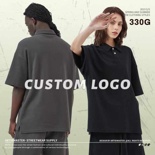 Custom Waffle Knit Button Polo Shirt 9018 - Style 8F1D13 - product detail view 4 Custom Waffle Knit Button Polo Shirt 9018 - Style 8F1D13 - product detail view 4