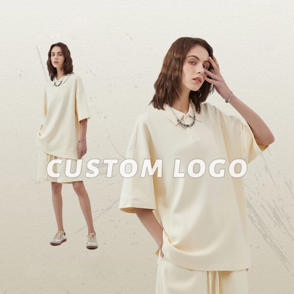 Custom Waffle Knit Button Polo Shirt 9018 - Style 8F1D13 - product detail view 5 Custom Waffle Knit Button Polo Shirt 9018 - Style 8F1D13 - product detail view 5