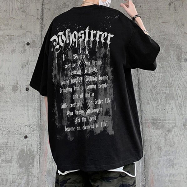 Custom 265GSM Oversized Waffle Graphic T-Shirt - Style 0D9AB5