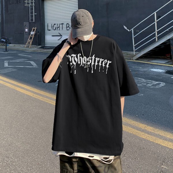 Custom 265GSM Oversized Waffle Graphic T-Shirt - Style 0D9AB5 - product detail view 3