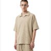 Custom Waffle Oversized V-Neck Polo T-Shirt K1185 - Style A11B61 - product detail view 14
