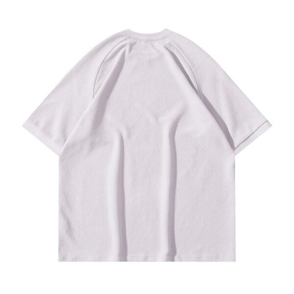 Light purple waffle knit raglan sleeve t-shirt