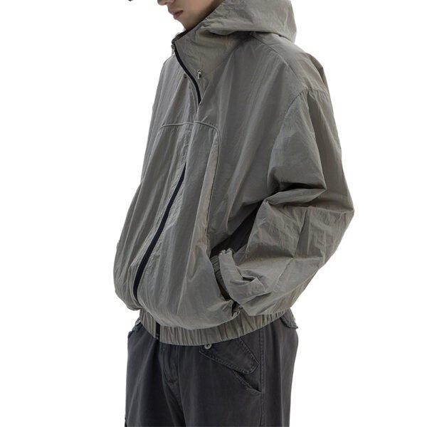Custom Waffle Texture Hooded Windbreaker - VW-4355 - Style 4355FF - product detail view 7 Custom Waffle Texture Hooded Windbreaker - VW-4355 - Style 4355FF - product detail view 7
