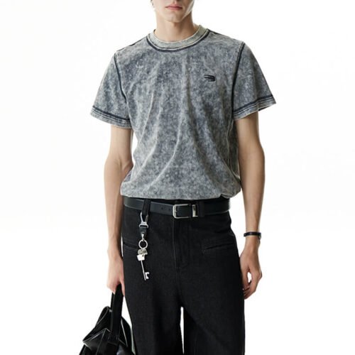 Custom Washed 240 GSM Boxy Crew T-Shirt - Style 0207B8