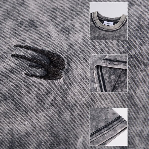 Custom Washed 240 GSM Boxy Crew T-Shirt - Style 0207B8 - product detail view 11 Custom Washed 240 GSM Boxy Crew T-Shirt - Style 0207B8 - product detail view 11