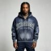 Custom Washed Applique Front Hoodie - Style 9DF524 - product detail view 3