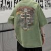 Custom Washed Oversized Applique Graphic T-Shirt - Style A32048 - product detail view 4 Custom Washed Oversized Applique Graphic T-Shirt - Style A32048 - product detail view 4