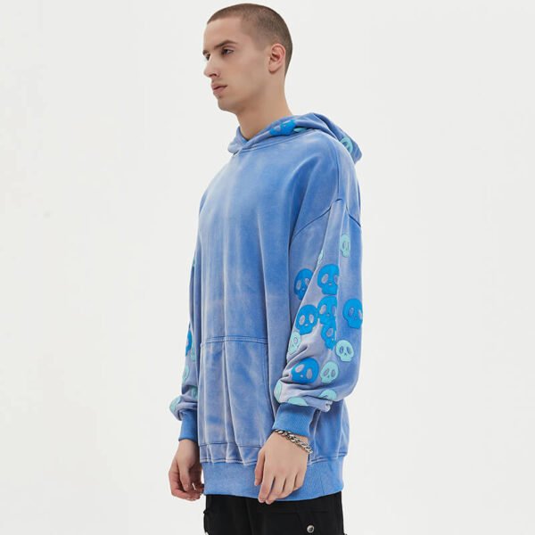 Custom Washed Applique Sleeve Pullover Hoodie VWH-72911 - Style 72911D Custom Washed Applique Sleeve Pullover Hoodie VWH-72911 - Style 72911D