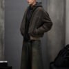 Custom Washed Oversized Bomber Jacket - Style 8C6181 - product detail view 3 Custom Washed Oversized Bomber Jacket - Style 8C6181 - product detail view 3