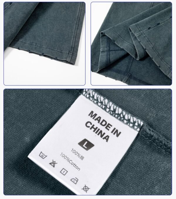 Custom Washed Brushed Heavyweight T-Shirt CH001 - Style 26A46B - product detail view 8 Custom Washed Brushed Heavyweight T-Shirt CH001 - Style 26A46B - product detail view 8