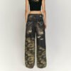 Custom Washed Camo Spliced Distressed Jeans - Style BEA6B3 - product detail view 5 Custom Washed Camo Spliced Distressed Jeans - Style BEA6B3 - product detail view 5