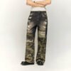 Custom Washed Camo Spliced Distressed Jeans - Style BEA6B3 - product detail view 10 Custom Washed Camo Spliced Distressed Jeans - Style BEA6B3 - product detail view 10