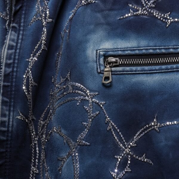 Custom Washed Canvas Zip Jacket - E8C0F2 - Style E8C0F2 - product detail view 2