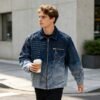 Custom Washed Canvas Zip Jacket - E8C0F2 - Style E8C0F2 - product detail view 6