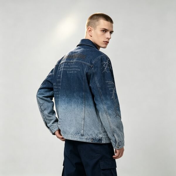 Custom Washed Canvas Zip Jacket - E8C0F2 - Style E8C0F2 - product detail view 10
