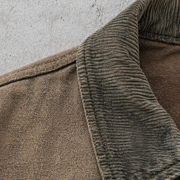 Custom Washed Canvas Star-Rivet Zip Jacket - Style 6446DE - product detail view 3