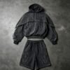 Custom Washed Cape Overlay Flame Hoodie VWH-8634996 - Style B21AB4 - product detail view 9