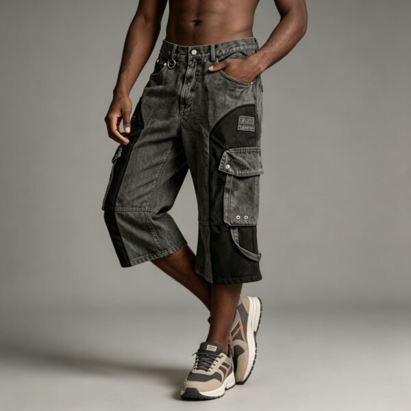 Custom Washed Cargo Capri Pants | VW-DB86BEC1D230FA2D - Style DB86BE - product detail view 4
