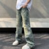 Custom Washed Straight-Leg Cargo Pocket Jeans - Style EC972C - product detail view 4 Custom Washed Straight-Leg Cargo Pocket Jeans - Style EC972C - product detail view 4