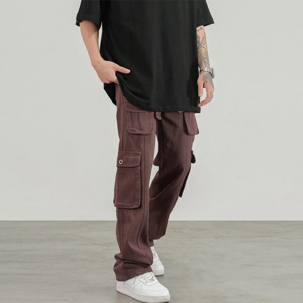 Custom Multi-Pocket Washed Cargo Pants - F3F05170 - Style F3F051 - product detail view 3 Custom Multi-Pocket Washed Cargo Pants - F3F05170 - Style F3F051 - product detail view 3