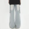 Custom Washed Cargo Workwear Jeans - Style FF66F0 - product detail view 2