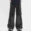 Custom Washed Cargo Workwear Jeans - Style FF66F0 - product detail view 5