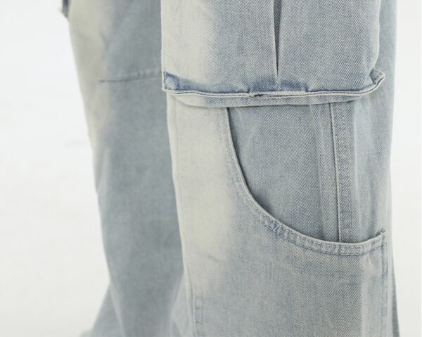 Custom Washed Cargo Workwear Jeans - Style FF66F0 - product detail view 7