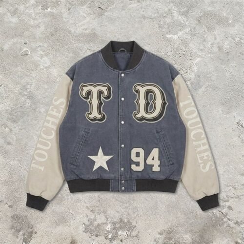 Custom Washed Contrast Sleeve Varsity Jacket - Style 6D15C6 Custom Washed Contrast Sleeve Varsity Jacket - Style 6D15C6