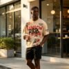 Custom Washed Graphic Crop Oversize T-Shirt - Style 08BEC8 - product detail view 8 Custom Washed Graphic Crop Oversize T-Shirt - Style 08BEC8 - product detail view 8