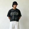 Custom Washed Cropped Graphic T-Shirt | VW-43ECE9 - Style 43ECE9