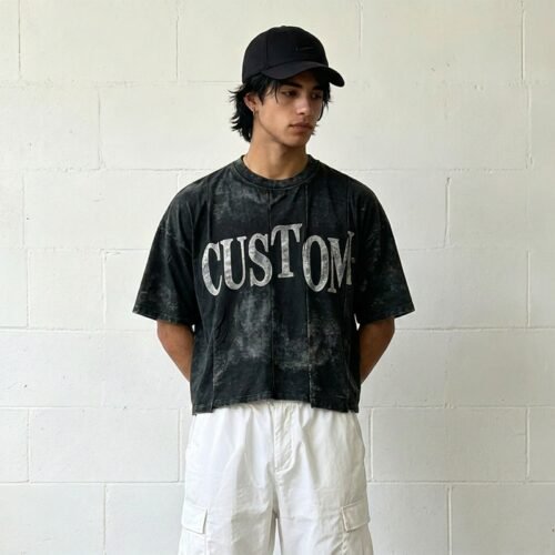 Custom Washed Cropped Graphic T-Shirt | VW-43ECE9 - Style 43ECE9 Custom Washed Cropped Graphic T-Shirt | VW-43ECE9 - Style 43ECE9