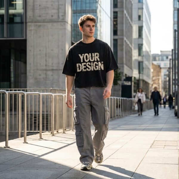Custom Washed Cropped Graphic T-Shirt - Style 895C25 - product detail view 5