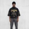 Custom Washed Cropped Mock-Neck Graphic Tee - A10B6115B5630EC5 - Style A10B61 - product detail view 3 Custom Washed Cropped Mock-Neck Graphic Tee - A10B6115B5630EC5 - Style A10B61 - product detail view 3